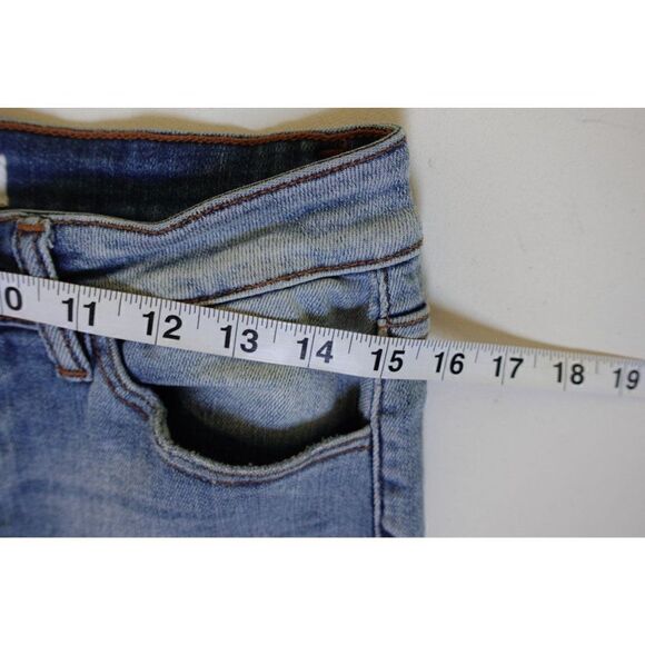 Kancan Button Fly Distressed Blue Ankle length Skinny Jeans - Picture 12 of 14